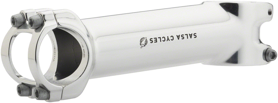 Salsa Guide 6 1 8" Aluminum 120mm Threadless Stem 31.8mm Clamp 1 1/8 in Silver