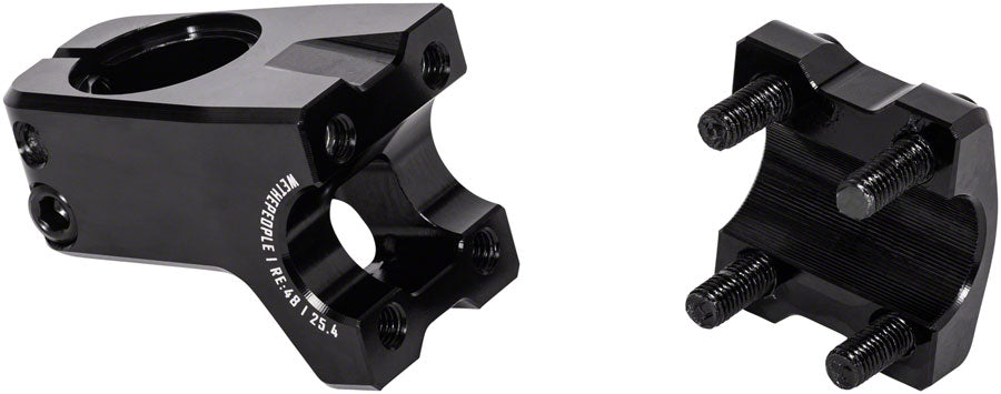 We The People Logic Front Load Stem 22.2mm Clamp 1 1/8 in Steerer Black