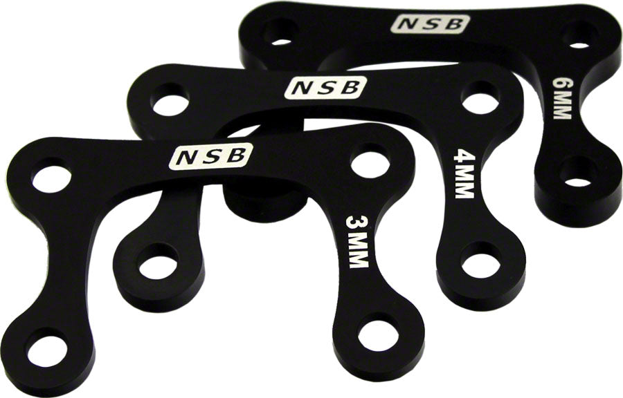 North Shore Billet Direct Mount Stem Stack Spacer Kit (3, 4 and 6mm) Black