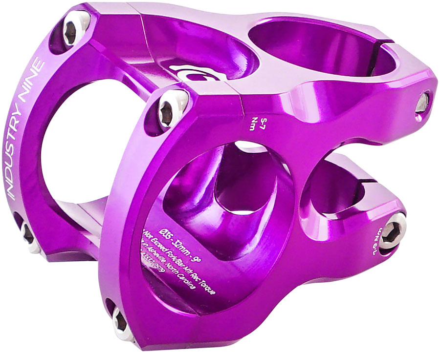 Industry Nine A35 9 1 8" Aluminum 32mm Threadless Stem 35mm 1 1/8 in Purple