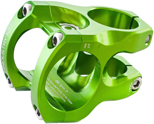 Industry Nine A35 9 1 8" Aluminum Lime 32mm Threadless Stem 35mm 1 1/8 in Green