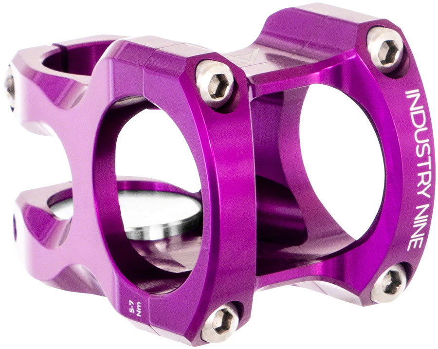 Industry Nine A35 8 1 8" Aluminum 40mm Threadless Stem 35mm 1 1/8 in Purple
