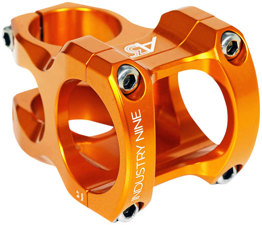 Industry Nine A318 4.4 1 8" Aluminum 50mm Threadless Stem 31.8mm 1 1/8 in Orange