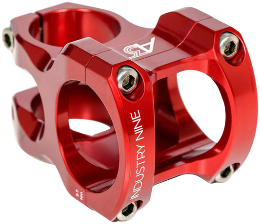 Industry Nine A35 6 1 8" Aluminum 40mm Threadless Stem 35mm Clamp 1 1/8 in Red