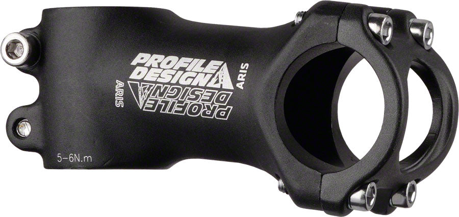 Profile Design Aris Stem 90mm Threadless Stem 31.8mm Clamp 1 1/8 in Black