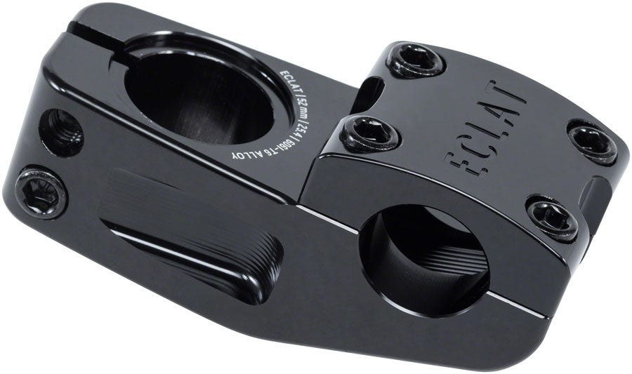 Eclat Domain BMX Reach Topload 52mm Top Load Stem 25.4mm Clamp 1 1/8 in Black
