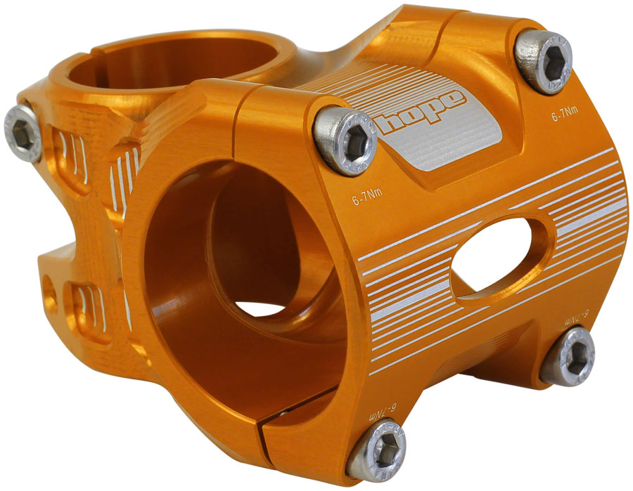 Hope AM/Freeride Stem 35mm Threadless Stem 35mm Clamp 1 1/8 in Steerer Orange