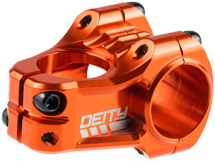 DEITY Copperhead Stem - 35mm, 35 Clamp, +/-0, 1 1/8", Aluminum, Orange