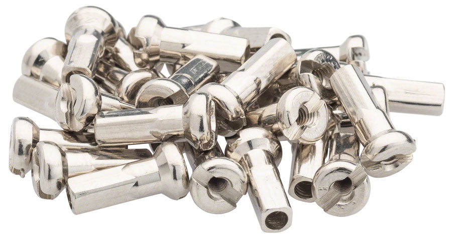 RaceFace Brass Nipples - Silver, 28 Pack