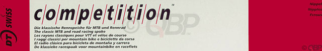 DT Swiss Competition Spoke: 2.0/1.8/2.0mm, 242mm, J-bend, Silver, Box of 100