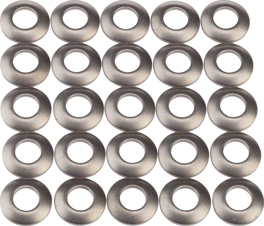 Zipp Round Titanium Nipple Washers for 202 Carbon Clincher Firecrest Wheels, 25-pack