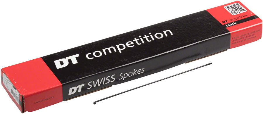 DT Swiss Competition Spoke: 2.0/1.8/2.0mm, 189mm, J-bend, Black, Box of 100