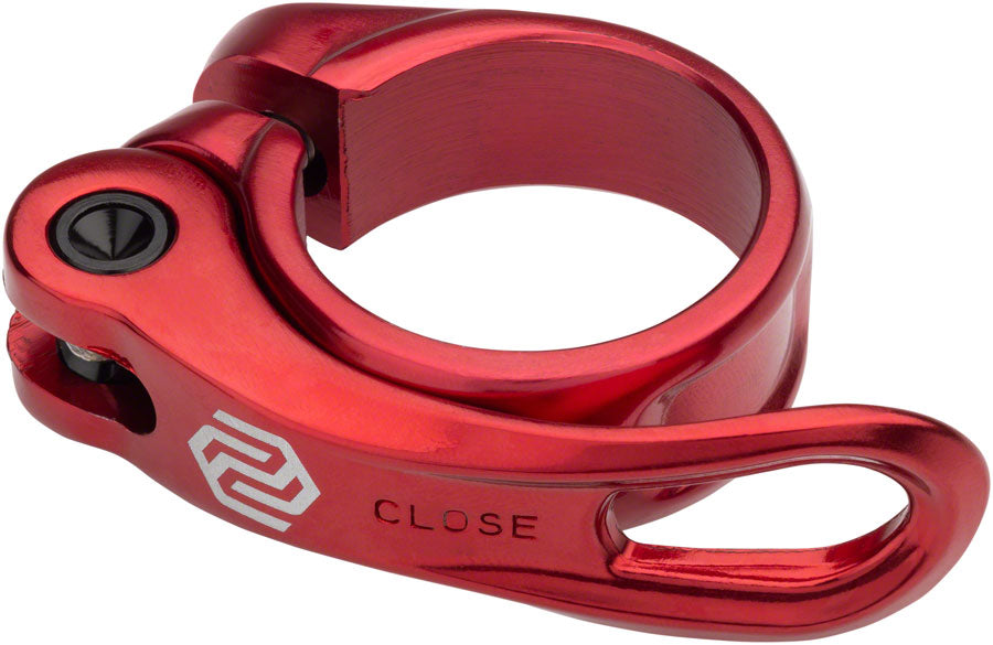 Promax QR-1 Quick Release Seatpost Clamp - 34.9mm, Red