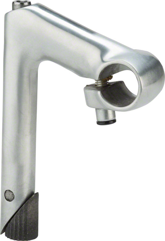 Zoom HE 1" Quill Stem - 100mm, 25.4 Clamp, -17, 22.2-24tpi Quill, Aluminum, Silver