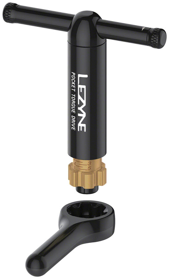 Lezyne Pocket Torque Drive Torque Wrench - 2-6 Nm, 2.5, 3, 4, 5MM, T20, AND T25 BITS, With Storage Case, Black