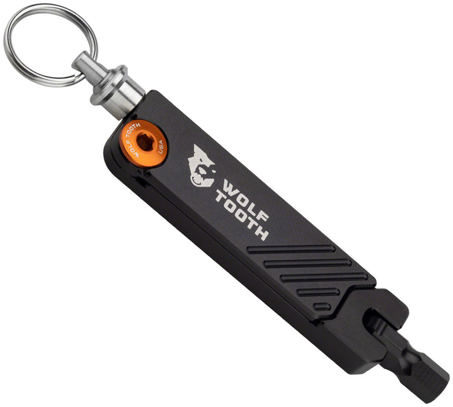 Wolf Tooth 6-Bit Hex Wrench Multi-Tool with Keyring - Black