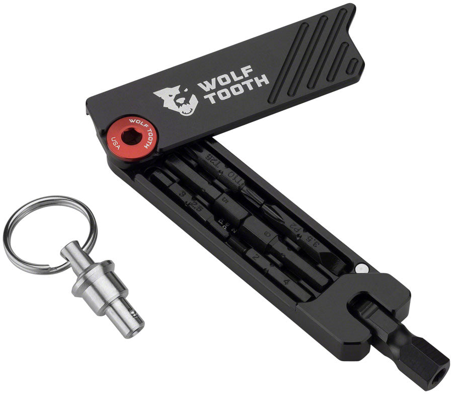 Wolf Tooth 6-Bit Hex Wrench Multi-Tool with Keyring - Red