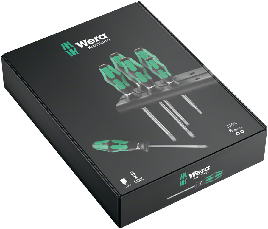 Wera 334/6 Rack Screwdriver Set - Kraftform Plus Lasertip and Rack