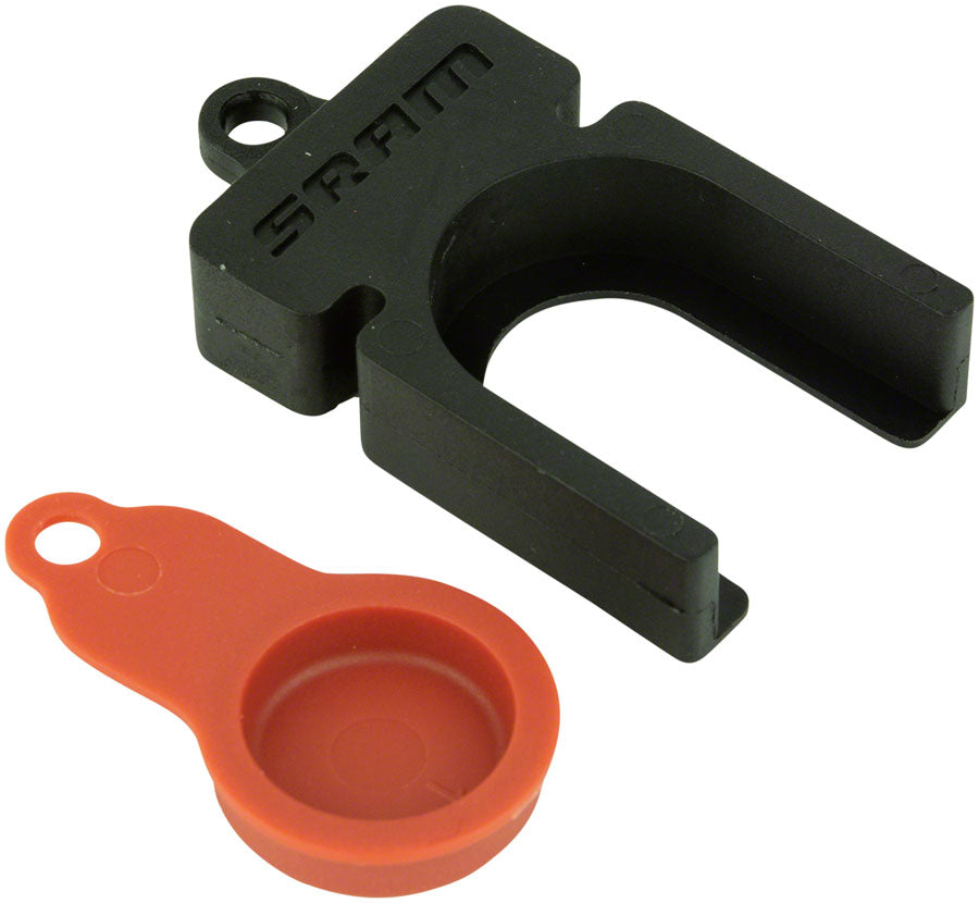 SRAM Monoblock Caliper 21mm Piston Removal Tool - For Level Ultimate/TLM/ eTap HRD, Includes Plug and Removal Block