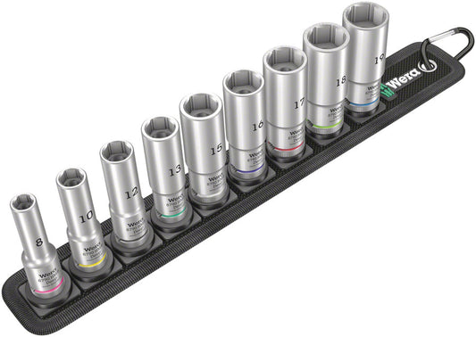 Wera Belt B Deep 1 socket set - 3/8" drive, 9 pieces