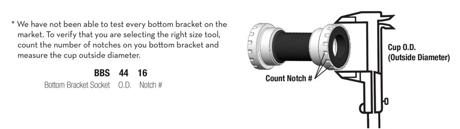 Wolf Tooth Bottom Bracket Tool - BBS4612, 12 Notch, 46mm