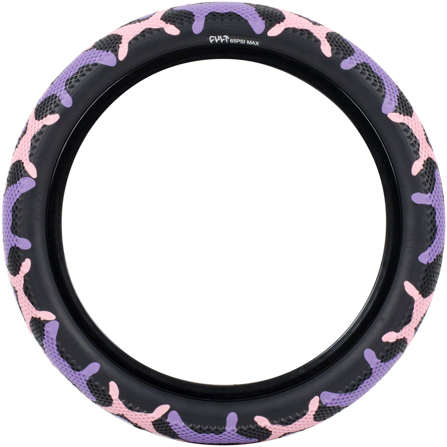 Cult X Vans Tire - 14 x 2.2, Clincher, Wire, Purple Camo/Black