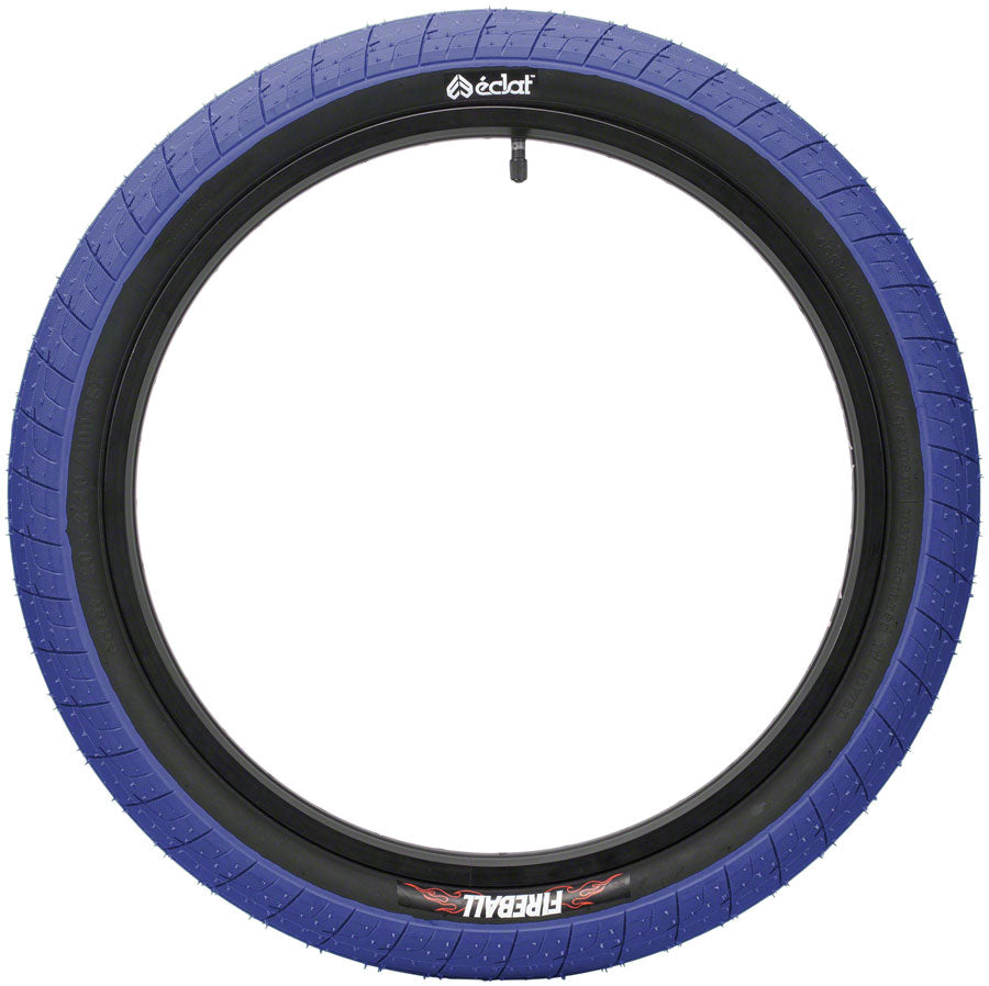 Eclat Fireball Tire - 20 x 2.4, Clincher, Wire, Black/Blue