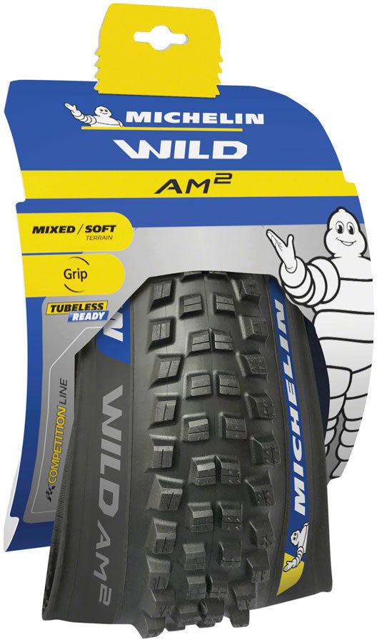 Michelin Wild AM2 Tire - 29 x 2.4, Tubeless, Folding, Black, Competition