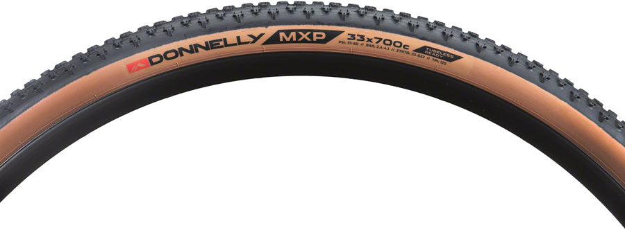 Donnelly Sports MXP Tire - 700 x 33, Tubeless, Folding, Black/Tan
