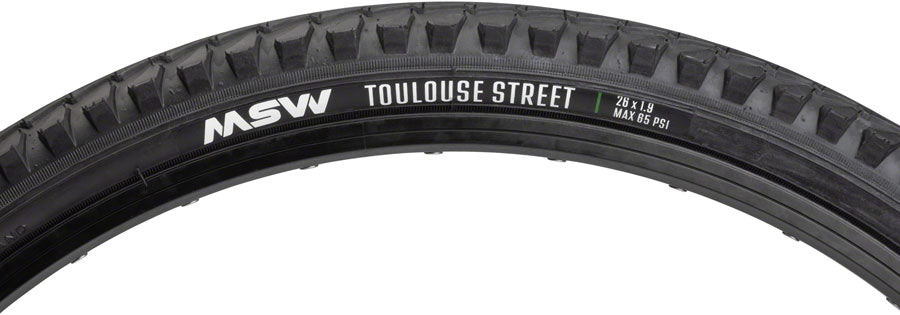 MSW Toulouse Street Tire - 26 x 1.9, Wirebead, Black, 33tpi
