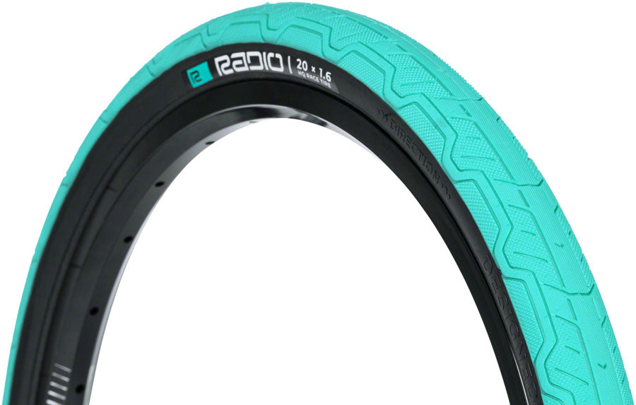 Radio Raceline Oxygen Tire - 20 x 1.6, Clincher, Folding, Teal/Black, 120 TPI