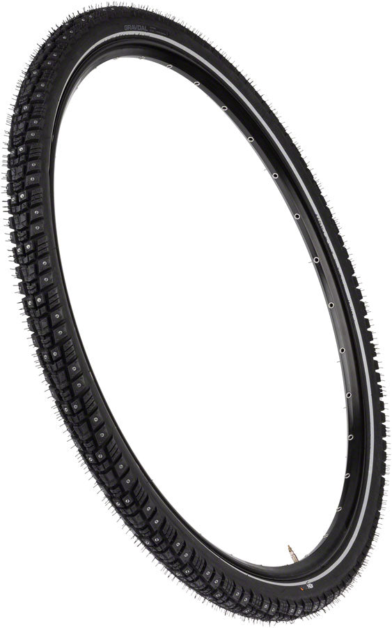 45NRTH Gravdal Tire - 700 x 45, Clincher, Steel, Black, 33tpi, 240 Concave Carbide Aluminum Studs