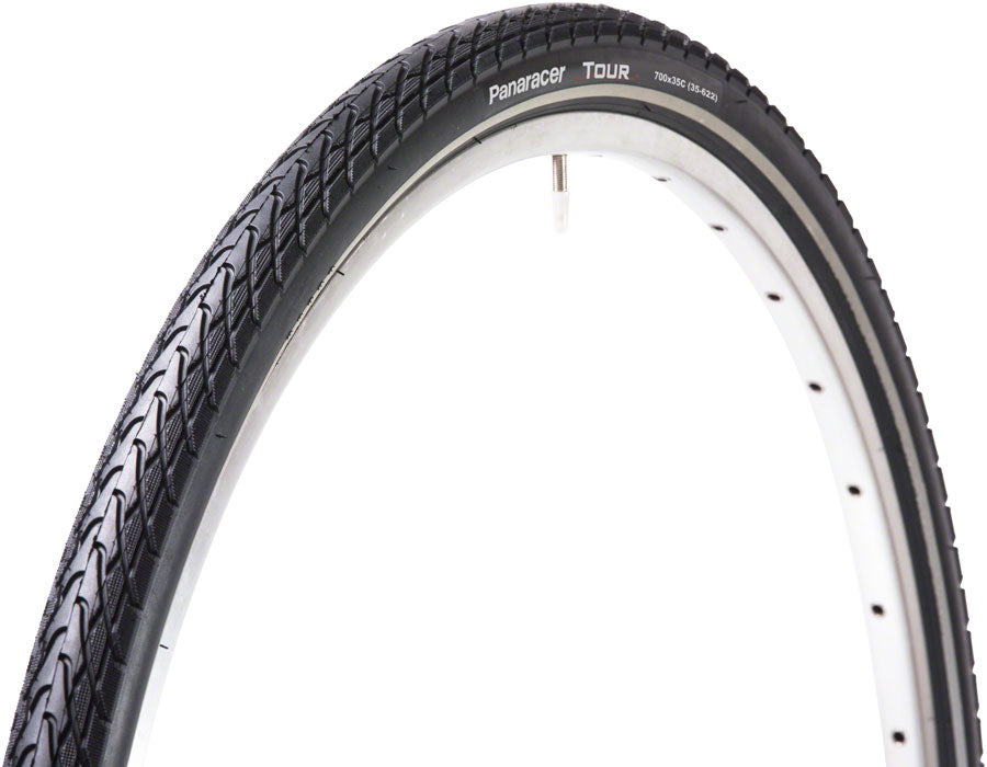 Panaracer TourGuardPlus Tire - 700 x 35, Clincher, Wire, Black/Reflective