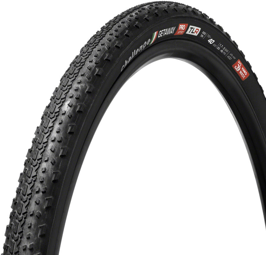 Challenge Getaway Pro Tire - 700 x 40, Tubeless, Folding, Black, Handmade