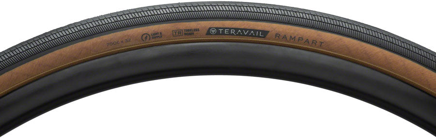 Teravail Rampart Tire - 700 x 32, Tubeless, Folding, Tan, Light and Supple, Fast Compound