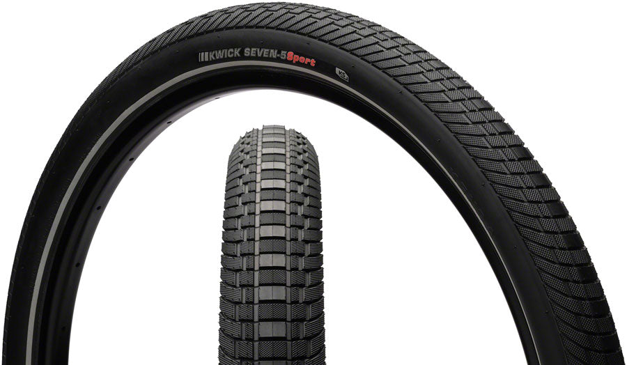 Kenda Kwick Seven.5 Tire - 27.5 x 2.4, Clincher, Wire, Black/Reflective, 60tpi, KS