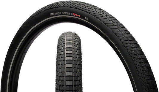 Kenda Kwick Seven.5 Tire - 27.5 x 2, Clincher, Wire, Black/Reflective, 60tpi, KS