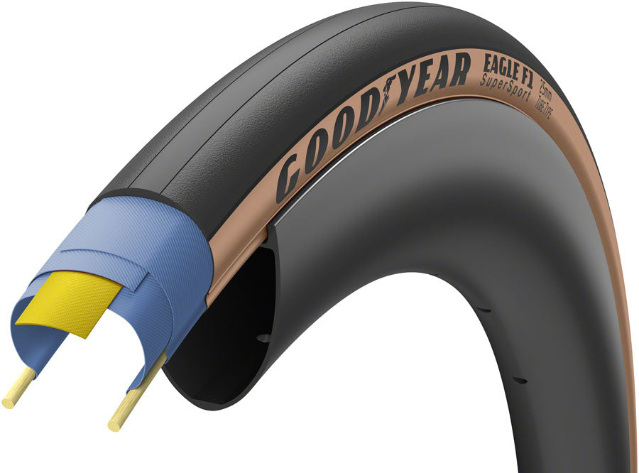 Goodyear Eagle F1 SuperSport Tire - 700 x 25 , Clincher, Folding, Tan