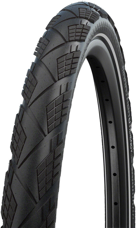 Schwalbe Marathon Efficiency Tire - 700 x 50 / 28 x 2, Clincher, Folding, Black/Reflective, Evolution Line, Super Race, Addix Race, E-50