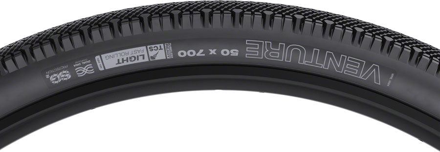 WTB Venture Tire - 700 x 50, TCS Tubeless, Folding, Black, Light, Fast Rolling, SG2