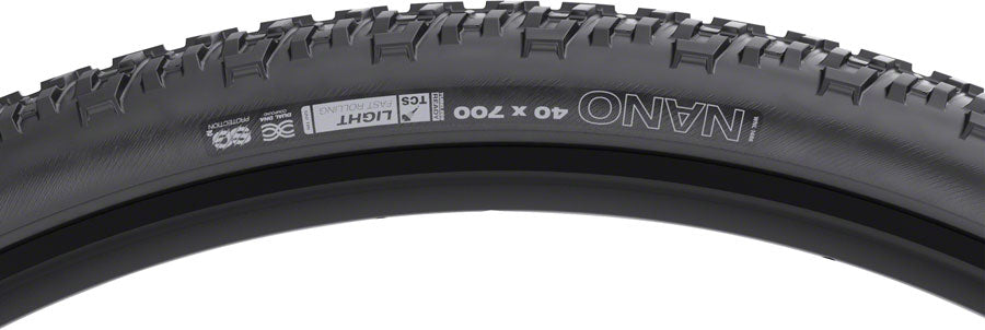 WTB Nano Tire - 700 x 40, TCS Tubeless, Folding, Black, Light, Fast Rolling, SG2