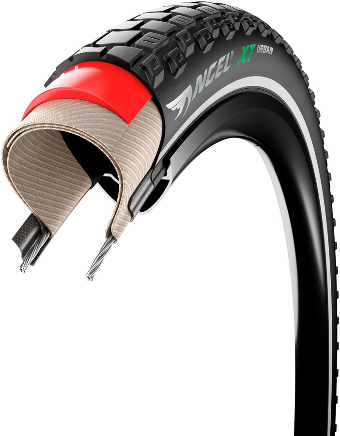 Pirelli Angel XT Urban Tire - 700 x 42, Clincher, Wire, Black, Reflective