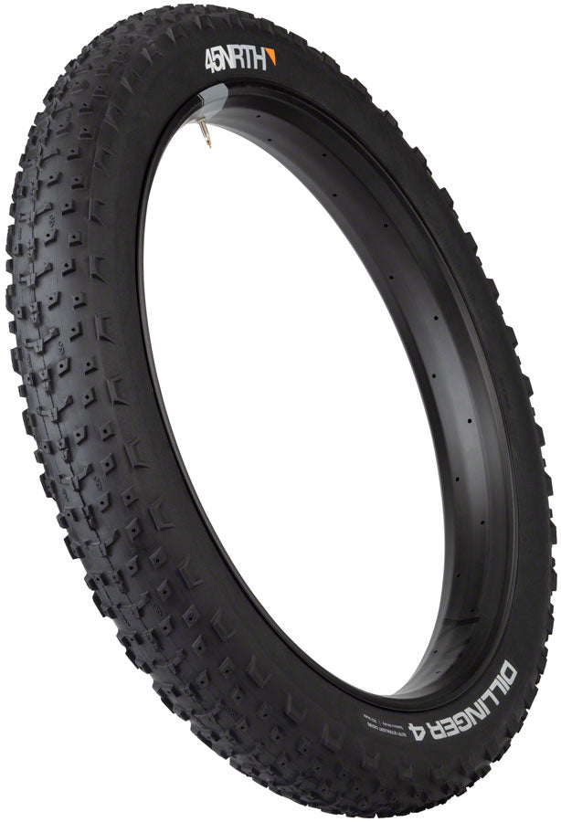 45NRTH Dillinger 4 Tire - 27.5 x 4, Tubeless, Folding, Black, 60tpi, Studdable