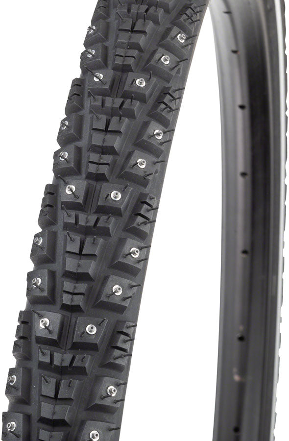 45NRTH Gravdal Tire - 700 x 38, Tubeless, Folding, Black, 60tpi, 252 Concave Carbide Studs