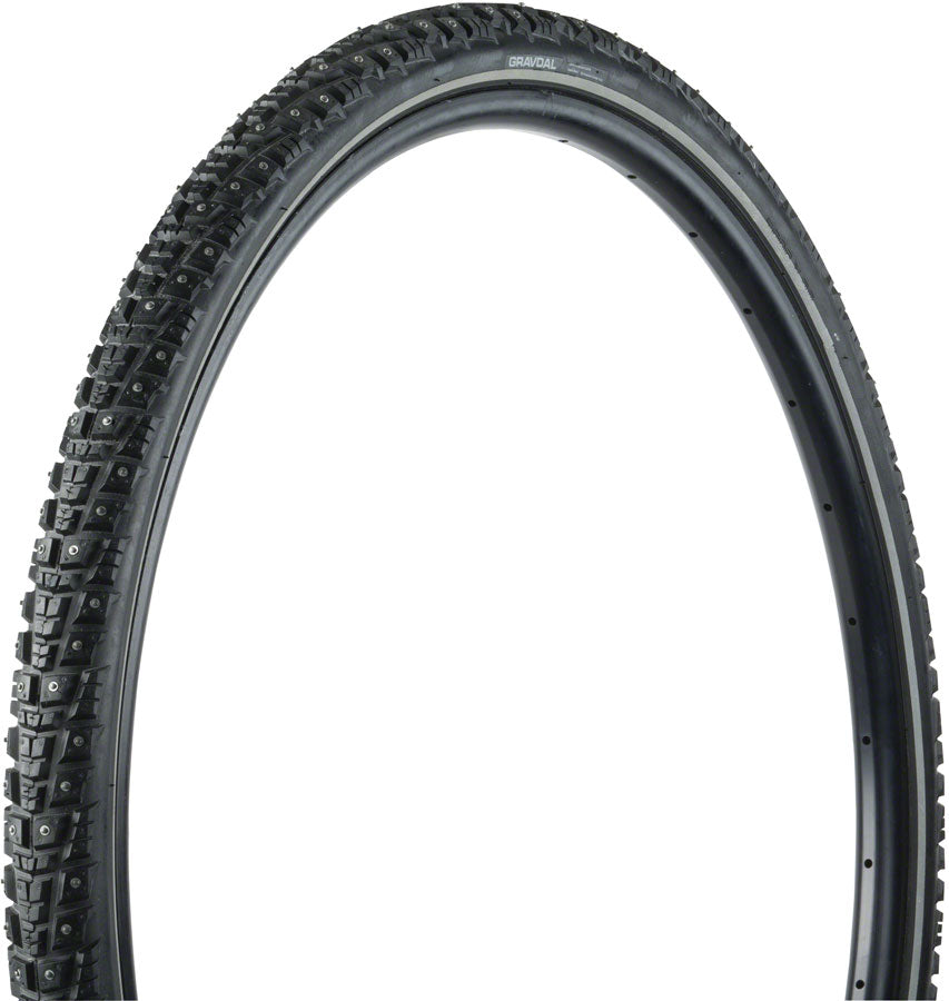 45NRTH Gravdal Tire - 700 x 38, Clincher, Steel, Black, 33tpi, 252 Carbide Steel Studs