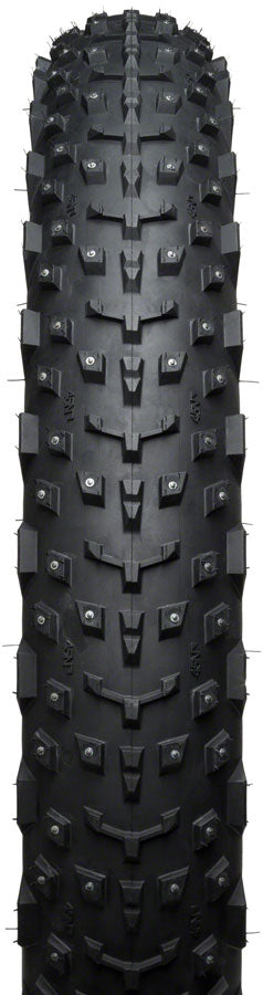 45NRTH Dillinger 4 Tire - 26 x 4, Tubeless, Folding, Black, 60tpi, 240 Carbide Steel Studs