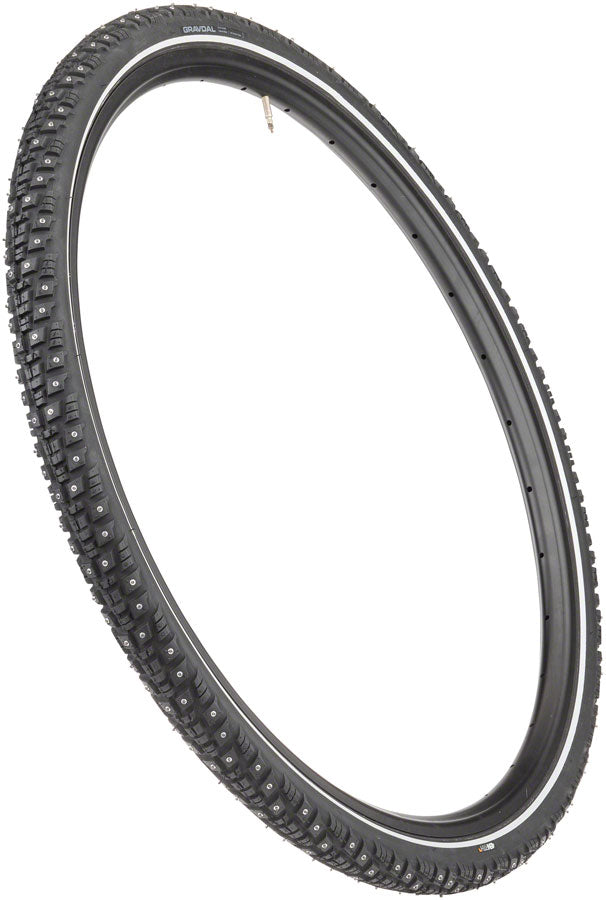 45NRTH Gravdal Tire - 650b x 38, Tubeless, Folding, Black, 60tpi, 240 Concave Carbide Studs