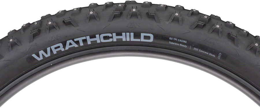 45NRTH Wrathchild Tire - 27.5 x 3.0, Tubeless, Folding, Black, 60tpi, 252 Concave Carbide Studs