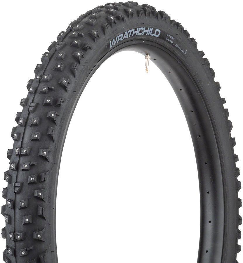 45NRTH Wrathchild Tire - 27.5 x 3.0, Tubeless, Folding, Black, 60tpi, 252 Concave Carbide Studs