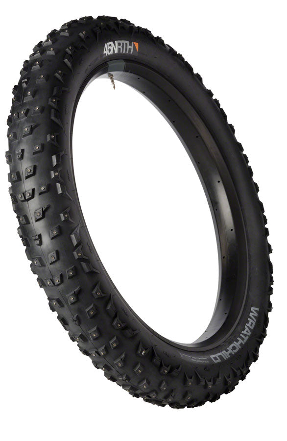 45NRTH Wrathchild Tire - 27.5 x 4.5, Tubeless, Folding, Black, 120tpi, 252 XL Concave Carbide Studs